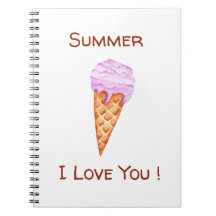 Minimalistisk Ice Cream I Love You Toteväska