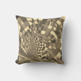 Minimalistisk illusion: Twisting Checkerboard Möns Kudde