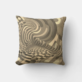 Minimalistisk illusion: Twisting Checkerboard Möns Kudde