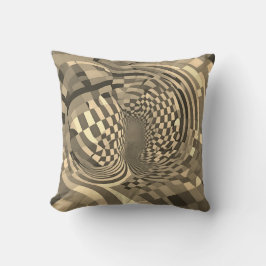 Minimalistisk illusion: Twisting Checkerboard Möns Kudde