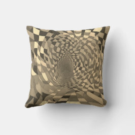 Minimalistisk illusion: Twisting Checkerboard Möns Kudde
