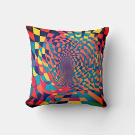 Minimalistisk illusion: Twisting Checkerboard Möns Kudde