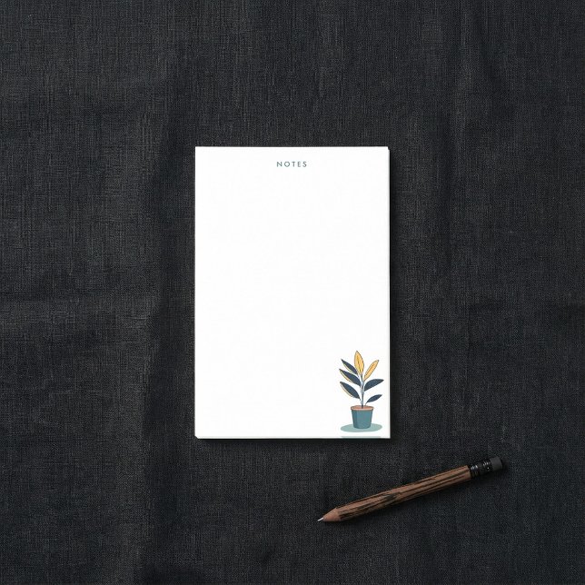 Minimalistisk illustration av krukplanteringar post-it block (Skapare uppladdad)