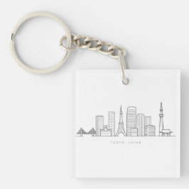 Minimalistisk illustration av Tokyos siluett