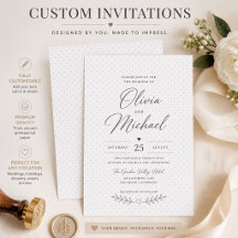 Minimalistisk inbjudan – Elegant prickig design