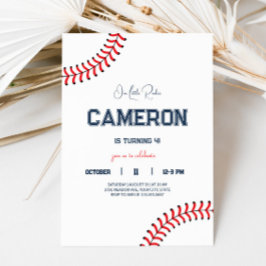 Minimalistisk inbjudan från partiet Baseball Barns