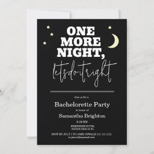 Minimalistisk inbjudan till Bachelorette-partiet