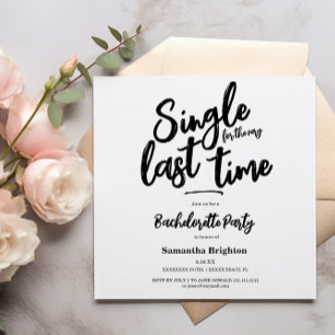 Minimalistisk inbjudan till Bachelorette-partiet