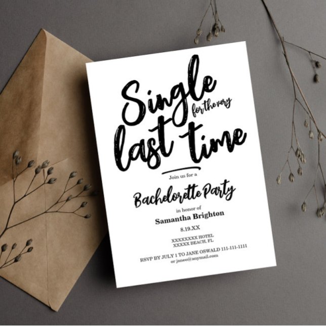 Minimalistisk inbjudan till Bachelorette-partiet (Skapare uppladdad)