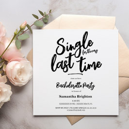 Minimalistisk inbjudan till Bachelorette-partiet