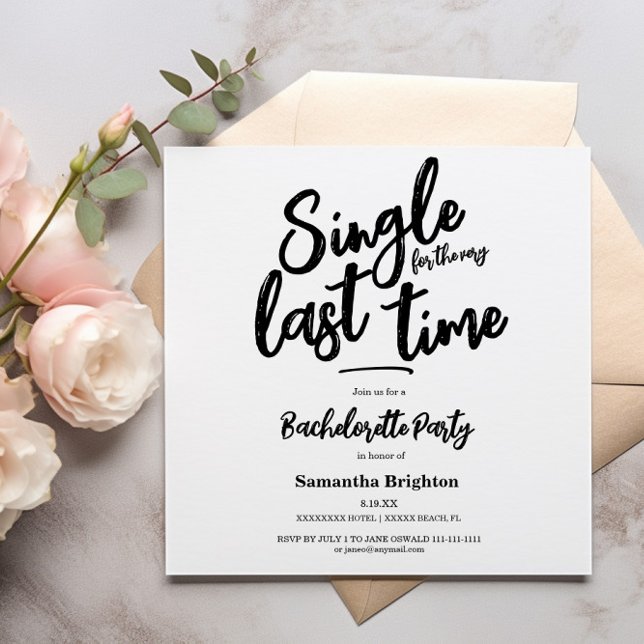 Minimalistisk inbjudan till Bachelorette-partiet (Skapare uppladdad)