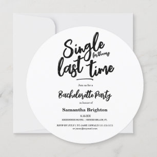 Minimalistisk inbjudan till Bachelorette-partiet