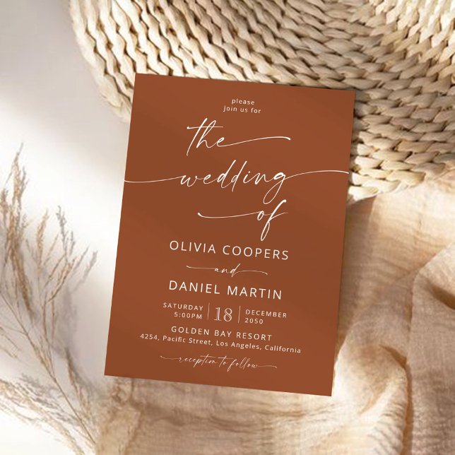 Minimalistisk inbjudan till Bröllop Ceremony (Skapare uppladdad)