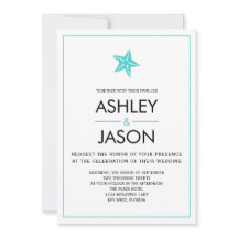 Minimalistisk inbjudan till bröllop på Starfish Be