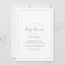 Minimalistisk inbjudan till Brunch i Ro Guld Baby