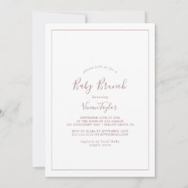 Minimalistisk inbjudan till Brunch i Ro Guld Baby