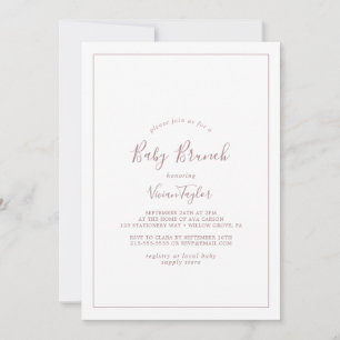 Minimalistisk inbjudan till Brunch i Ro Guld Baby