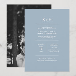 Minimalistisk inbjudan till fotobröllop