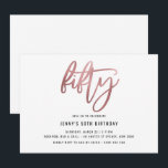 Minimalistisk inbjudan till guldblomma i Ro 50:e f<br><div class="desc">Denna minimalistiska 50:e födelsedagsfest inbjudan har en text som innebär att öga fångar upp guld-folie från ro "femtio". Observera att folie ro guld endast är struktur, inte äkta folie. Om du vill göra en mer avancerad anpassning av den här designen, t.ex. ändra layout, teckensnitt eller storlek text, klickar du på...</div>