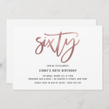 Minimalistisk inbjudan till guldblomma i Ro 60:e f