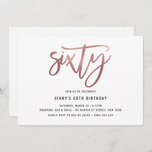 Minimalistisk inbjudan till guldblomma i Ro 60:e f