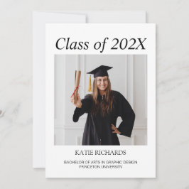 Minimalistisk inbjudan till Photo Studenten