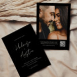 Minimalistisk inbjudan till QR-kod för fotot&W-brö<br><div class="desc">Minimalistisk inbjudan till QR-kod för fotot&W-bröllop. En minimalistisk inbjudan till QR-kodbröllop,  perfektens sätt att tala om för dina gäster var de ska OSA. Det klassiska svarta och vita stil kommer att se underbar ut med färger i bröllop,  eller i något färg-program.</div>