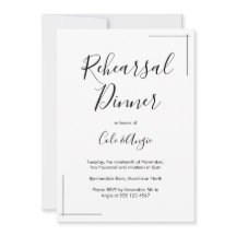 Minimalistisk inbjudan till repetitionsmiddag