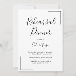 Minimalistisk inbjudan till repetitionsmiddag