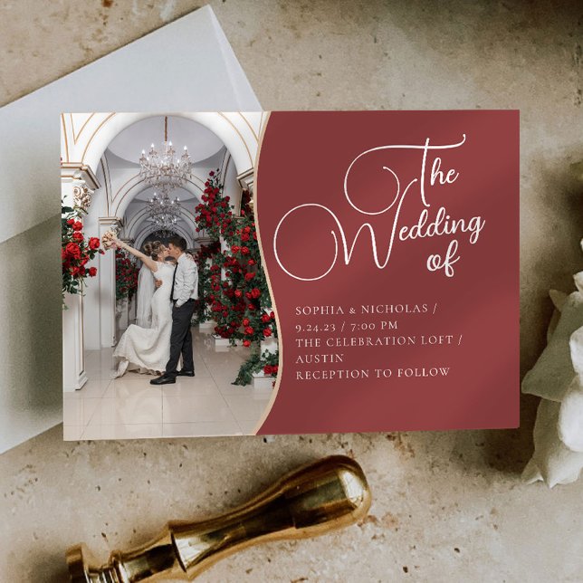 Minimalistisk inbjudan till skript-bröllop (Skapare uppladdad)