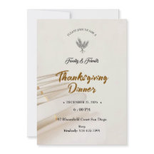 Minimalistisk inbjudan till Thanksgiving
