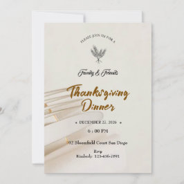 Minimalistisk inbjudan till Thanksgiving