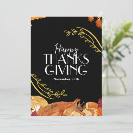 Minimalistisk inbjudan till Thanksgiving, Hölsedag