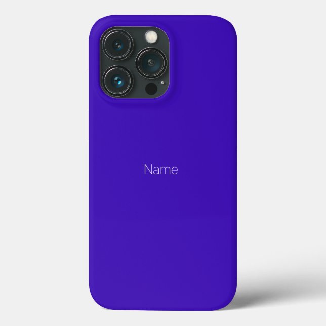Minimalistisk indigo blue, anpassat namn monogram  (Baksida)