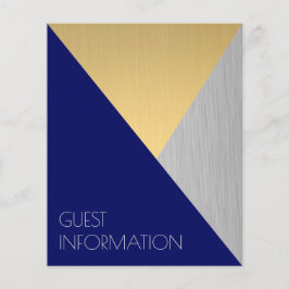 Minimalistisk information om blå Bröllop-gäst