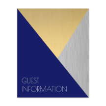 Minimalistisk information om blå Bröllop-gäst