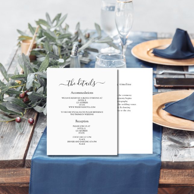 Minimalistisk information om vitt svart bröllopspr (Skapare uppladdad)