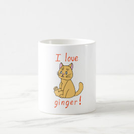 Minimalistisk ingerkatt i kärlek kaffemugg