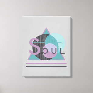 Minimalistisk inspirationell "SOUL" arbetsyta med Canvastryck