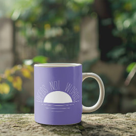 Minimalistisk inspirationsincitat för lavender whi kaffemugg