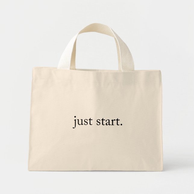 Minimalistisk Inspirerande Citat Mini Tygkasse (Framsidan)
