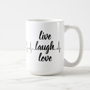 minimalistisk inspirerande hjärtslag kaffemugg