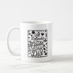 Minimalistisk Inspirerande Hon Trodde Hon Kunde Bo Kaffemugg