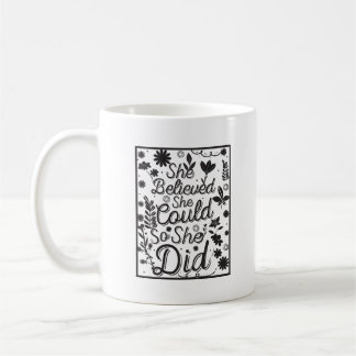 Minimalistisk Inspirerande Hon Trodde Hon Kunde Bo Kaffemugg