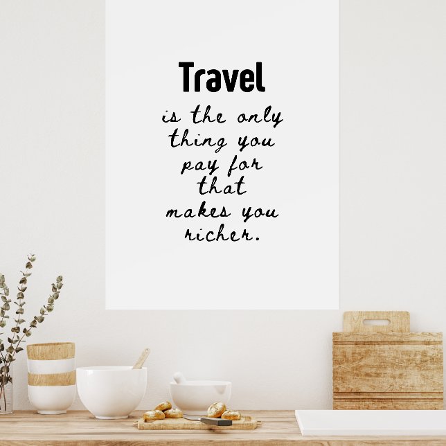 Minimalistisk Inspirerande Resecitat Poster (Kök)