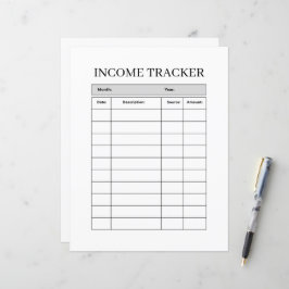 Minimalistisk intäkts tracker FLYER