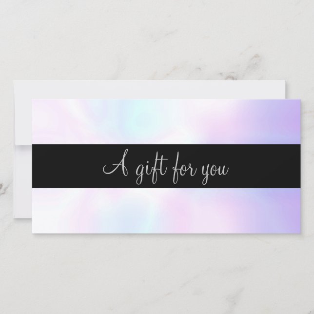Minimalistisk Iridescent Skriptpresentcertifikat (Framsida)