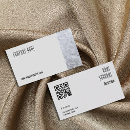 Minimalistisk isfoto QR grått-Affärskort Visitkort