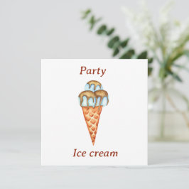 Minimalistisk isglass Party Tack Kort