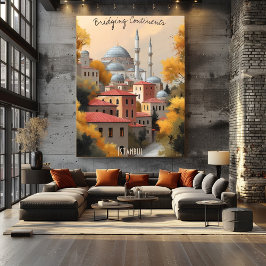 Minimalistisk Istanbul Siluett – Turkisk Väggkonst